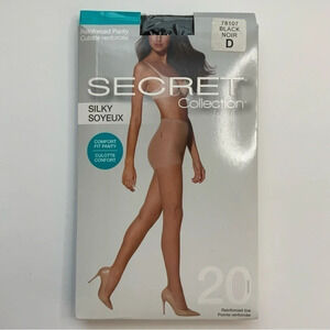 3/$25 SECRET Black Comfort Fit Sheer Tights